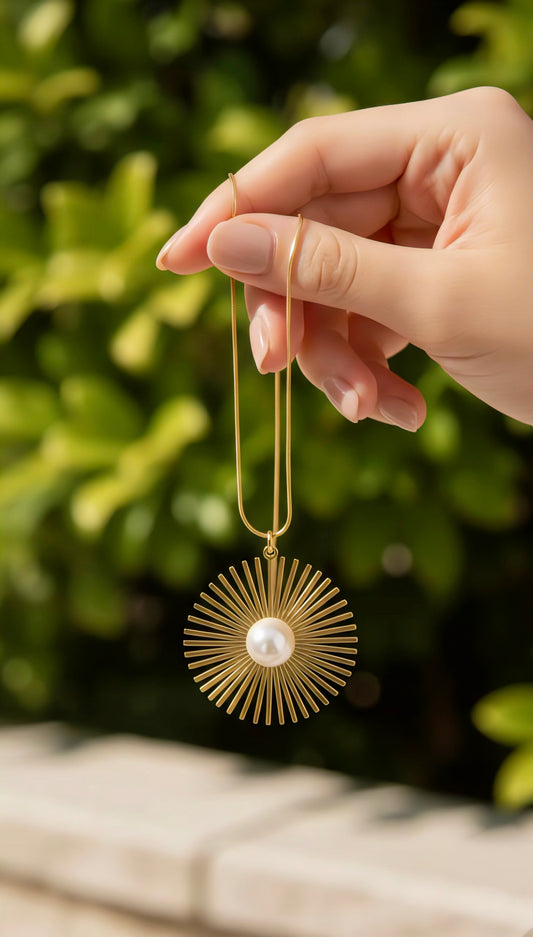 sunburst Pearl Pendant