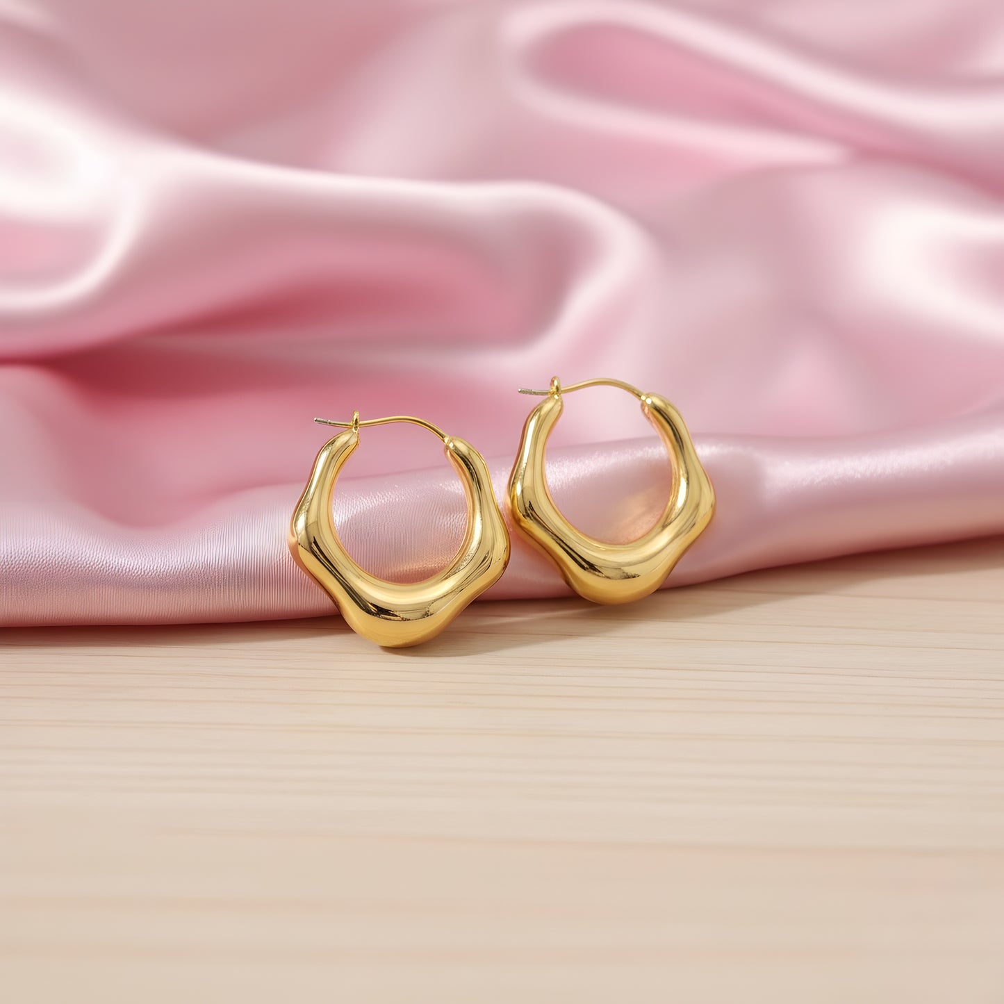 Chunky Sculptural Hoops Earing