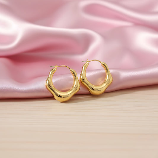 Chunky Sculptural Hoops Earing